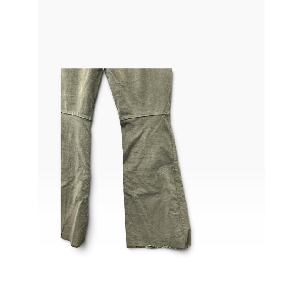 YMI Women's Green Corduroy Flare Pants Mid Rise Pockets Cotton Spandex - Picture 9 of 11